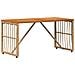 Tavolo da Esterno Naturale 80 x 40 x 40 cm Acciaio e Polyrattan - Foto miniatura 1