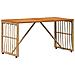 Tavolo da Esterno Naturale 80 x 40 x 40 cm Acciaio e Polyrattan - Foto miniatura 7