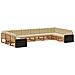 Set divani con cuscino 10 pcs Legno di Acacia Massello - Foto miniatura 1