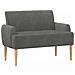 Loveseat con bottoni imbottiti Grigio Scuro 116 x 67 x 81 cm - Foto miniatura 1
