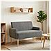 Loveseat con bottoni imbottiti Grigio Scuro 116 x 67 x 81 cm - Foto miniatura 2