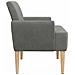 Loveseat con bottoni imbottiti Grigio Scuro 116 x 67 x 81 cm - Foto miniatura 4