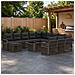 Set Divano da Giardino 13 pz Grigio e Grigio Scuro polyrattan - Foto miniatura 6