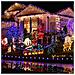 Cascata Luminosa Tenda Di Natale 192 Led Flash Multicolor 510x90 Prolungabile 15mt - Foto miniatura 2