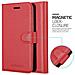 Custodia Compatibile Con Xiaomi Mi 5s In Rosso Carminio - Coperchio Protettiva Con Chiusura Magnetica, Funzione Stand E Tasca Per Le Carte - Foto miniatura 10