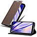 Custodia Compatibile Con Samsung Galaxy A7 2018 In Bruno Caffè - Coperchio Protettiva Con Chiusura Magnetica, Funzione Stand E Tasca Per Le Carte - Foto miniatura 7