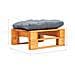 Divano Da Giardino A Pallet Cuscino Grigio Legno Marrone Miele - Foto miniatura 3