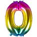 Palloncino Alluminio Numero Multicolor 86 Cm - Foto miniatura 1
