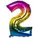 Palloncino Alluminio Numero Multicolor 86 Cm - Foto miniatura 5