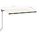 Tenda Automatica con Sensore Vento e LED 450x300 cm Crema - Foto miniatura 7