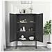 Credenza Alta Antracite 80x35x135 Cm In Acciaio - Foto miniatura 3