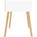 Comodini 2pz Bianco Lucido 40x40x56 cm in Legno Multistrato - Foto miniatura 2