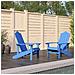Sedie Da Giardino Adirondack 2 Pz In Hdpe Blu Acqua - Foto miniatura 1