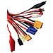 10-in-1 Banana Plug Rc Caricatore Lipo Adattatore Cavo Xt90 Xt60 Jst Ec5 T Plug Tamiya Mini Tamiya Glow Ignitor Futaba Alligator Clips Per Rc Auto Dji - Foto miniatura 2