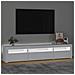 Mobile Porta TV con Luci LED Bianco 195x35x40 cm - Foto miniatura 3