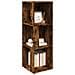 Scaffale Angolare Rovere Fumo 33x33x100 Cm Legno Multistrato - Foto miniatura 10