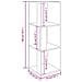 Scaffale Angolare Rovere Fumo 33x33x100 Cm Legno Multistrato - Foto miniatura 14