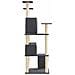 Albero Per Gatti Con Tiragraffi In Sisal Grigio Scuro 153 Cm - Foto miniatura 3