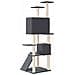 Albero Per Gatti Con Tiragraffi In Sisal Grigio Scuro 153 Cm - Foto miniatura 4
