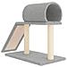 Pali Tiragraffi Gatti Tunnel E Scaletta Grigio Chiaro 55,5 Cm - Foto miniatura 4
