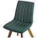 Set Di 2 Sedie Da Pranzo Tessuto Verde Scuro Calgary - Foto miniatura 4