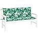 Cuscini Panca Giardino 2 Pz A Foglie 150x50x7 Cm Tessuto Oxford - Foto miniatura 3