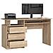 Scrivania CLP, 3 cassetti, 135x60x77 cm, Colore Sonoma Quercia - Foto miniatura 2