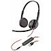Poly Blackwire C3225 Top Auricolare Cablato A Padiglione Ufficio Nero - Foto miniatura 1