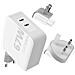 Caricatore Da Viaggio Gan Ultra 67w 2x Usb-c Power Delivery + Cavo 2m, Bianco - Foto miniatura 1