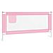 Sponda Letto di Sicurezza per Bambini Rosa 190x25 cm Tessuto - Foto miniatura 2