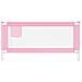 Sponda Letto di Sicurezza per Bambini Rosa 190x25 cm Tessuto - Foto miniatura 3