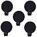 Confezione Da 5 Ganci Adesivi, Ganci Da Parete Rotondi Black - Foto miniatura 1