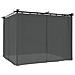Gazebo Con Tende Antracite 3x3 M In Acciaio - Foto miniatura 2