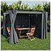 Gazebo Con Tende Antracite 3x3 M In Acciaio - Foto miniatura 1