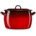 Ignea Pentola Induzione 20 Cm, Casseruola 5l Con Coperchio Acciaio Smaltato Vintage Rosso - Foto miniatura 1