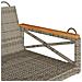 Panchina Dondolo Grigia 109x62x40 cm in Polyrattan - Foto miniatura 8