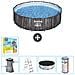 Piscina Fuori Terra - In Giro - 427x107 Cm - Grigio - Include Accessori Coordinati Cb33 - Foto miniatura 1