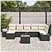 Set Divano da Giardino da 7 Pezzi con Cuscini Rattan Poliestere Marrone - Foto miniatura 3
