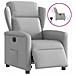 Poltrona Elettrica Reclinabile Grigio Nuvola in Tessuto - Foto miniatura 1
