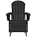 Sedie Adirondack  con Poggiapiedi 2 pcs HDPE Nere, Sedia Adirondack  con Poggiapiedi HDPE Nera - Foto miniatura 5