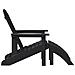 Sedie Adirondack  con Poggiapiedi 2 pcs HDPE Nere, Sedia Adirondack  con Poggiapiedi HDPE Nera - Foto miniatura 6
