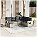 Set Divani da Giardino 7pz con Cuscini Grigio Chiaro Polyrattan - Foto miniatura 2