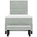 Letto a Molle con Materasso e Panca Grigio Chiaro 90x190 cm Velluto - Foto miniatura 9