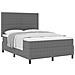 Letto con Sommier e Materasso Grigio Chiaro 140x200 cm Tessuto in corduroy - Foto miniatura 1