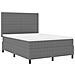 Letto con Sommier e Materasso Grigio Chiaro 140x200 cm Tessuto in corduroy - Foto miniatura 3