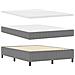 Letto con Sommier e Materasso Grigio Chiaro 140x200 cm Tessuto in corduroy - Foto miniatura 6