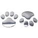 Set Di 10 Adesivi 3d Per Auto: Impronte Creative Per La Decorazione Del Veicolo Silver - Foto miniatura 1