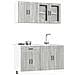Set Mobili da Cucina 4 pz Kalmar Grigio Sonoma in Truciolato - Foto miniatura 2