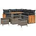 Set Divano da Giardino 8 pcs Grigio 90 x 55 x 71 cm polyrattan - Foto miniatura 1