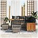 Set Divano da Giardino 8 pcs Grigio 90 x 55 x 71 cm polyrattan - Foto miniatura 3